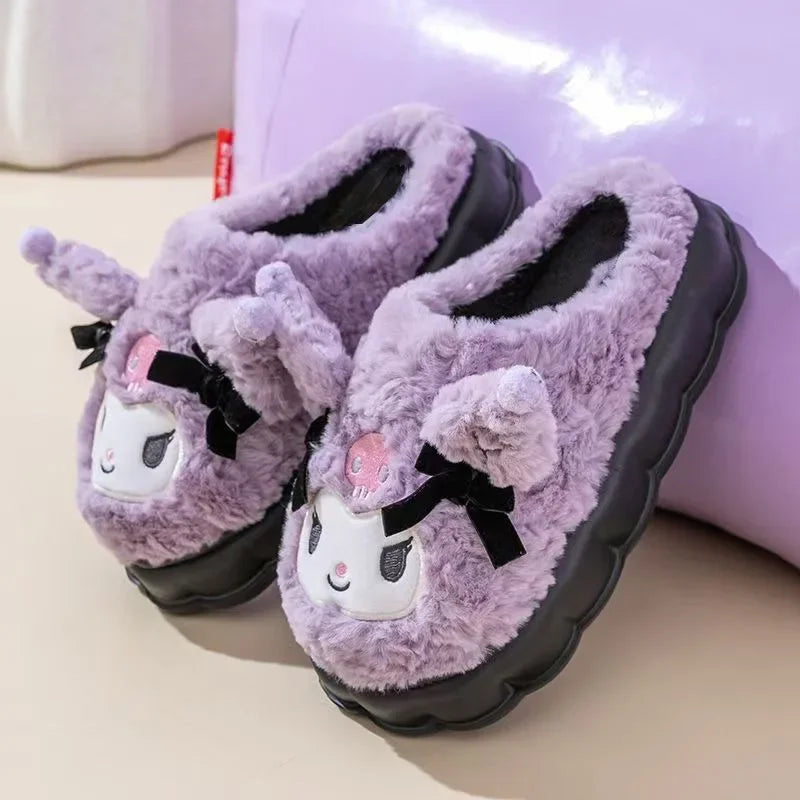 Kuromi Cotton Slippers