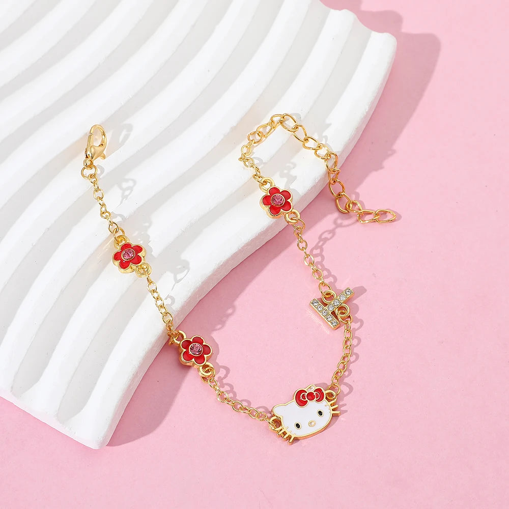 Hello Kitty Bracelet Golden Flower