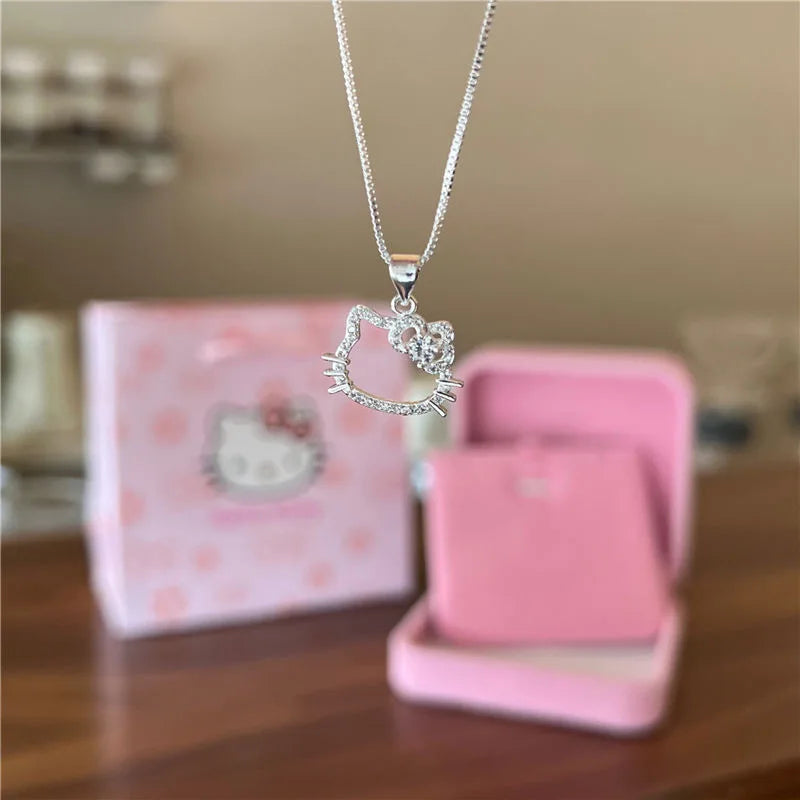 Hello Kitty Necklace Silver