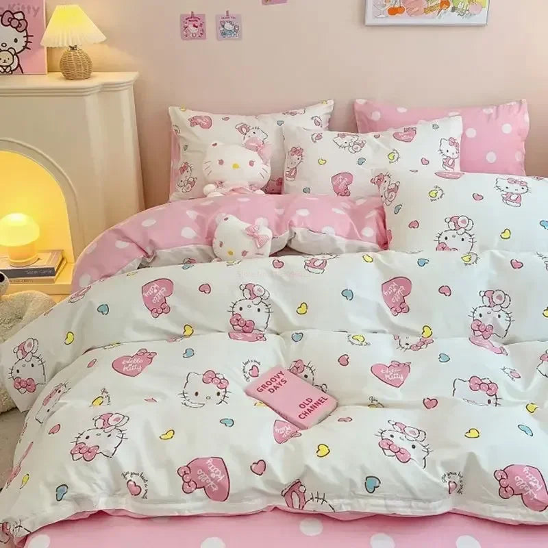 Hello Kitty 4Pcs Bedding Quilt Cover