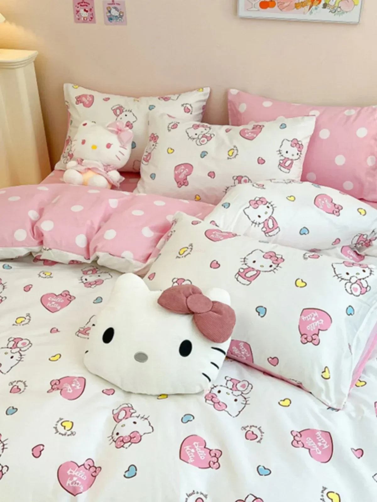 Hello Kitty 4Pcs Bedding Quilt Cover