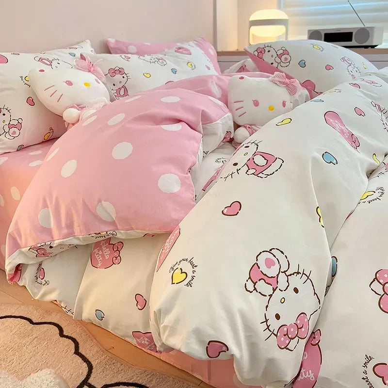 Hello Kitty 4Pcs Bedding Quilt Cover