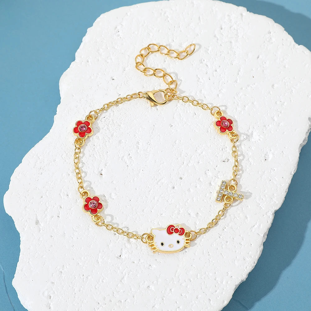 Hello Kitty Bracelet Golden Flower